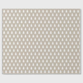 Weihnachtsbaum-Muster in festlichem Grau Geschenkpapier (Flach)