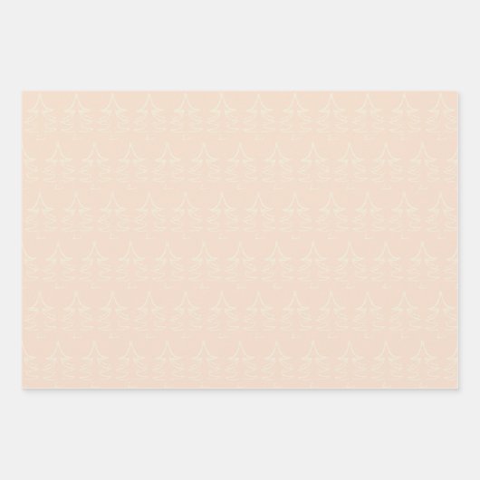 Weihnachtsbaum Muster Kaffeepause Blush Vanilla Geschenkpapier Set (Vorderseite 2)