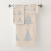 Weihnachtsbaum-Muster mit benutzerdefiniertem Alph Badhandtuch Set (Insitu)
