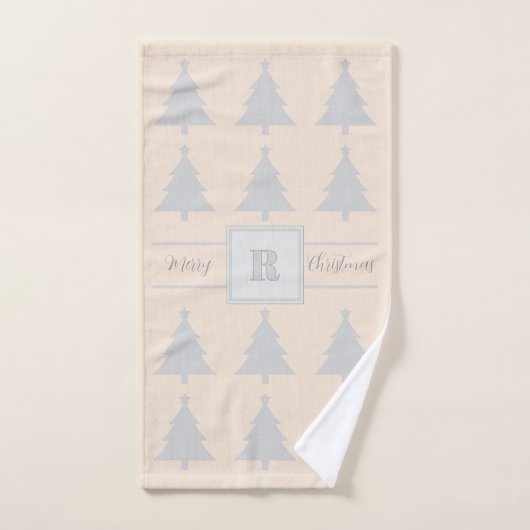 Weihnachtsbaum-Muster mit benutzerdefiniertem Alph Badhandtuch Set (Handtuch)