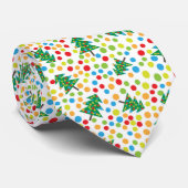 Weihnachtsbaum Muster Moderner, farbenfroher Urlau Krawatte (Gerollt)
