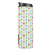 Weihnachtsbaum Muster Monogram Thermal Tumbler Thermosbecher (Nach rechts gedreht)