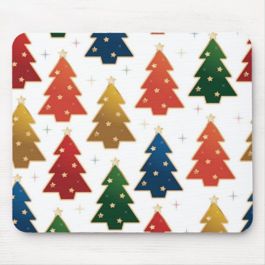 Weihnachtsbaum-Muster Mousepad (Vorne)