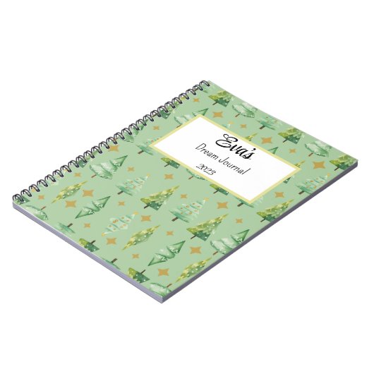 Weihnachtsbaum-Muster-Notebook Notizblock (Linke Seite)