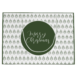 Weihnachtsbaum Muster Pine Green Große Geschenktüte