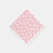 Weihnachtsbaum-Muster Pink Serviette (Ecke)
