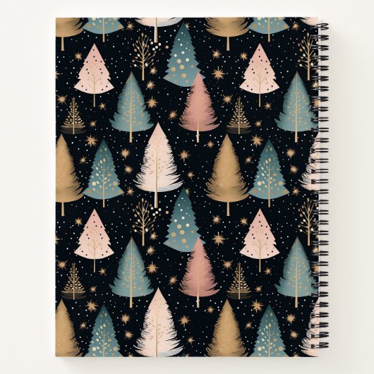 Weihnachtsbaum Muster Rezept Notebook Notizblock (Rückseite)