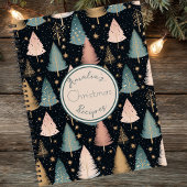 Weihnachtsbaum Muster Rezept Notebook Notizblock