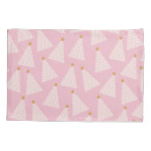 Weihnachtsbaum Muster rosa Kissenbezug (Rückseite)