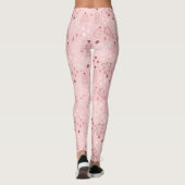 Weihnachtsbaum Muster Rosa Leggings (Rückseite)