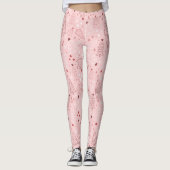 Weihnachtsbaum Muster Rosa Leggings (Vorderseite)