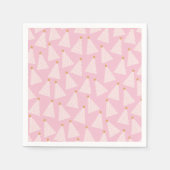 Weihnachtsbaum Muster rosa Serviette (Vorderseite)