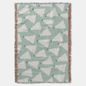 Weihnachtsbaum Muster Sage Green Decke (Vorderseite Vertikal)