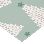 Weihnachtsbaum Muster Sage Green Kurzer Tischläufer (Ecke)