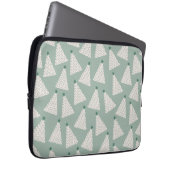 Weihnachtsbaum Muster Sage Green Laptopschutzhülle (Vorne Rechts)