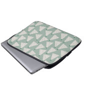Weihnachtsbaum Muster Sage Green Laptopschutzhülle (Vorne Knopf)