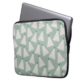 Weihnachtsbaum Muster Sage Green Laptopschutzhülle (Vorderseite Links)