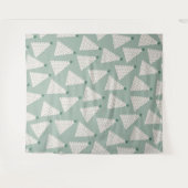 Weihnachtsbaum Muster Sage Green Wandteppich (Vorderseite (Horizontal))