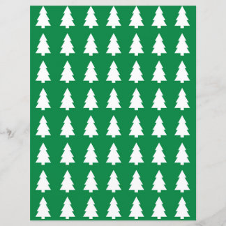 Weihnachtsbaum Muster Scrapbook Paper - Grünbuch