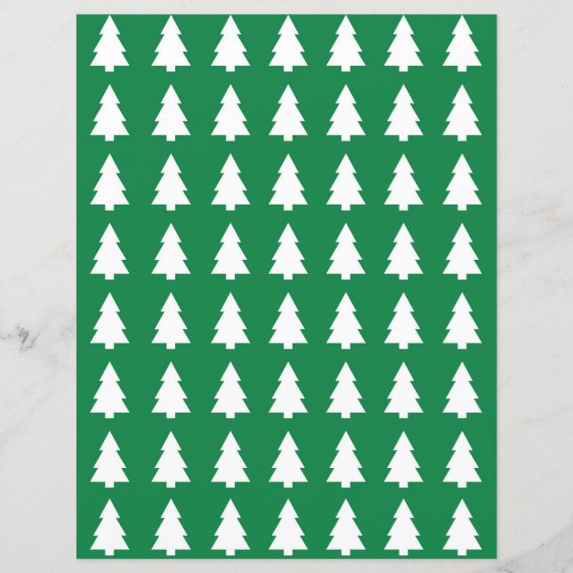 Weihnachtsbaum Muster Scrapbook Paper - Grünbuch (Vorderseite)