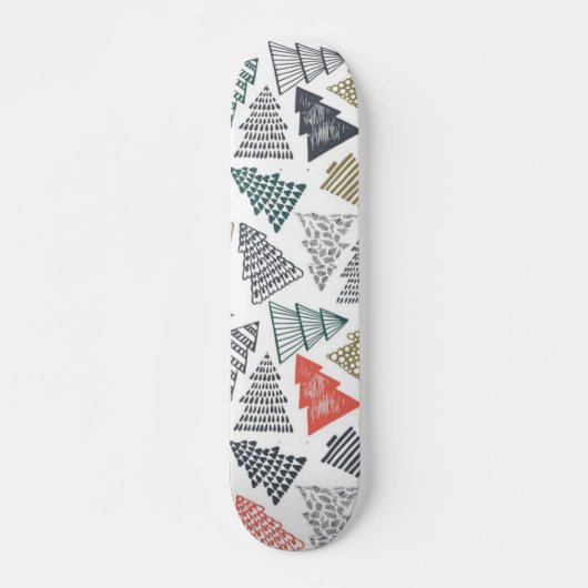Weihnachtsbaum-Muster Skateboard (Vorne)