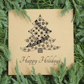 Weihnachtsbaum Muster Stilvolle Skripte Feiertage Gummistempel