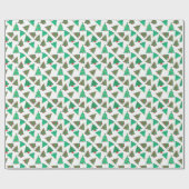 Weihnachtsbaum Muster Urlaub White Geschenkpapier (Flach)