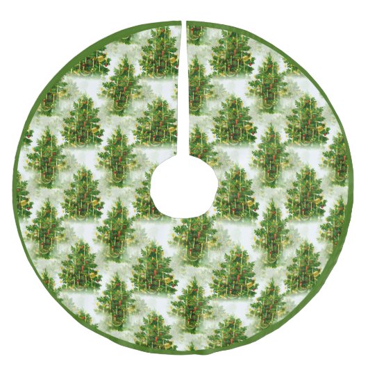 Weihnachtsbaum Muster Weihnachten Weihnachten Weih Polyester Weihnachtsbaumdecke (Vorderseite)