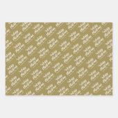 Weihnachtsbaum Muster Weihnachtsskriptfamilie Geschenkpapier Set (Vorderseite 3)