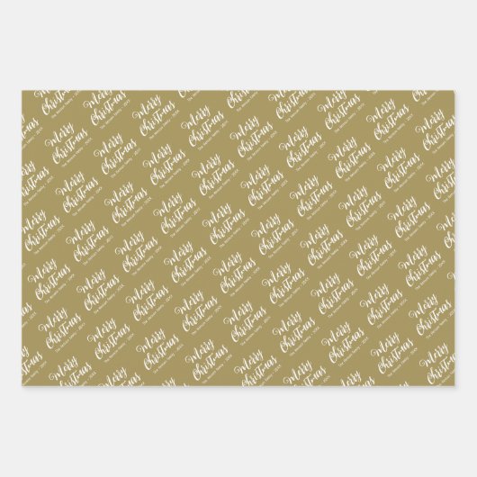 Weihnachtsbaum Muster Weihnachtsskriptfamilie Geschenkpapier Set (Vorderseite 3)