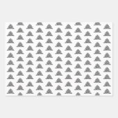 Weihnachtsbaum Muster Weihnachtsskriptfamilie Geschenkpapier Set (Vorderseite 2)