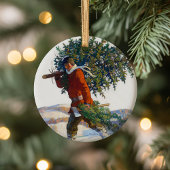 Weihnachtsbaum | N.C. Wyeth Keramik Ornament