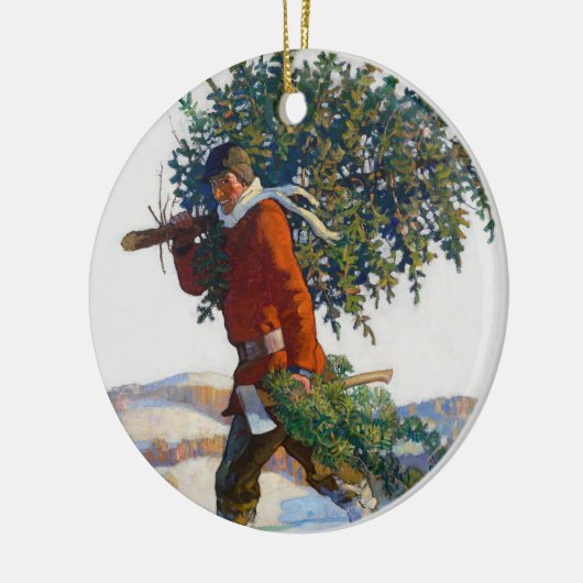 Weihnachtsbaum | N.C. Wyeth Keramik Ornament (Links)