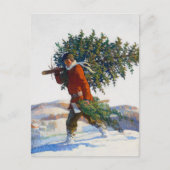 Weihnachtsbaum | N.C. Wyeth Postkarte (Vorderseite)