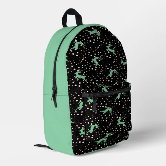 Weihnachtsbaum Nahtloses Muster Bedruckter Rucksack (Rückseitige Ecke links)