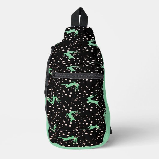 Weihnachtsbaum Nahtloses Muster Crossbody Bag (Vorderseite)