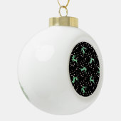 Weihnachtsbaum Nahtloses Muster Keramik Kugel-Ornament (Links)