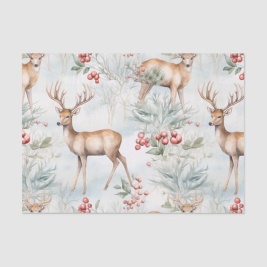 Weihnachtsbaum Nahtloses Muster Seidenpapier (Vorderseite)