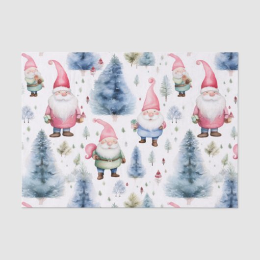 Weihnachtsbaum Nahtloses Muster Seidenpapier (Vorderseite)