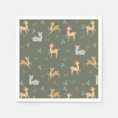 Weihnachtsbaum Nahtloses Muster Serviette (Vorderseite)