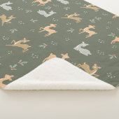 Weihnachtsbaum Nahtloses Muster Sherpadecke (3/4)