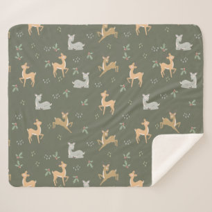Weihnachtsbaum Nahtloses Muster Sherpadecke