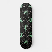 Weihnachtsbaum Nahtloses Muster Skateboard (Vorderseite)