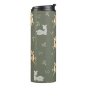 Weihnachtsbaum Nahtloses Muster Thermosbecher (Nach links gedreht)