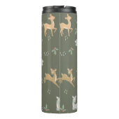 Weihnachtsbaum Nahtloses Muster Thermosbecher (Rückseite)