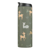 Weihnachtsbaum Nahtloses Muster Thermosbecher (Nach rechts gedreht)