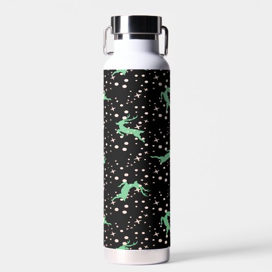 Weihnachtsbaum Nahtloses Muster Trinkflasche (Vorne)