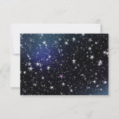 Weihnachtsbaum Navy Blue Shiny Stars Urlaub RSVP Karte (Rückseite)