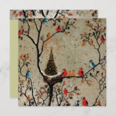 Weihnachtsbaum Nest ~ Einladungen (Vorne/Hinten)