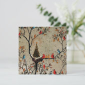 Weihnachtsbaum Nest ~ Einladungen (Stehend Vorderseite)